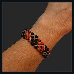 HANDMADE Peony Seed Bead Woven Macrame Protection Unisex Bracelet